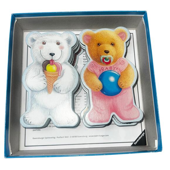 Vintage Ravensburger Teddy Bear Mix & Match bear shaped card game ages 2.5 & up - Picture 3 of 5